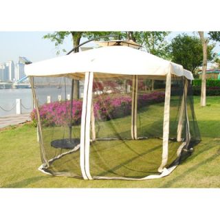 Aosom 9 Cantilever Umbrella with Mesh Enclosure   5662 0131T