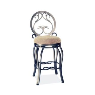 Chintaly 30 Swivel Memory Return Bar Stool with Curved Legs   0745