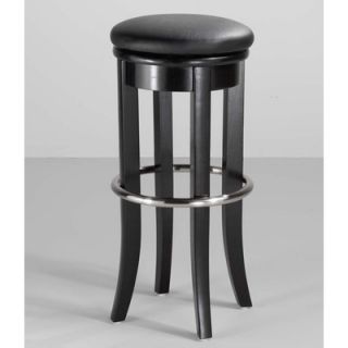 Home Styles 30 Black and Chrome Bar Stool with Swivel