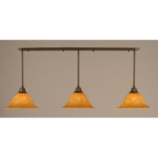  Island Pendant with Umber Glass Shade in Rustic Sienna   2483 02 41