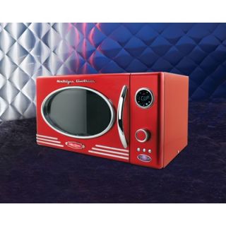 Nostalgia Electrics Retro Series 0.9 CF Microwave Oven in Red   RMO