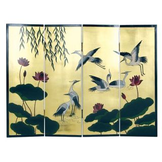 Wildon Home ® Quincy Four Panel Japanese Style Folding Screen in