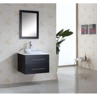 Virtu Ultra Modern Marsala 47.2 Wall Mounted Single Bathroom Vanity