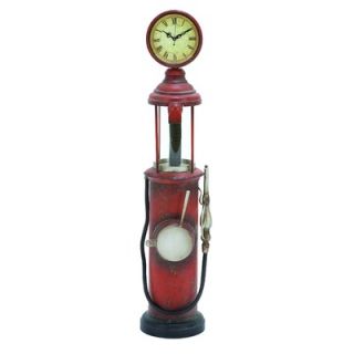 Woodland Imports Free Standing Vintage Gas Pump Floor Clock