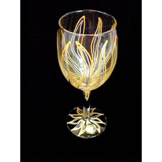 Bellissimo Enchantment Design Hand Painted Wine Glass