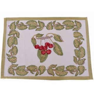 Couleur Nature Cherry Red Green Placemat (Set of 6)   25 50 6
