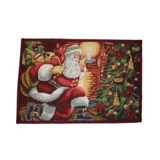 Violet Linen Seasonal Santa Claus Design Novelty Rug   Seasonal