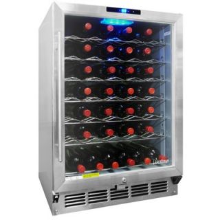 Vinotemp 58 Wine Cooler in Stainless Steel   VT WC58GNV S10