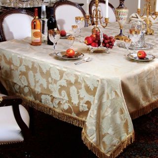  Linen Classic Damask Design Fringes 54 X 72 Tablecloth