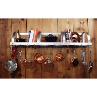 HSM 52 Wall Mounted Pot Rack with 16 Hooks and Optional Utensil Grid