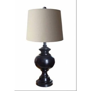 ORE Metal Table Lamp in Chrome with Black Shade