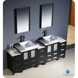 Fresca Torino 84 Modern Double Sink Bathroom Vanity with 3 Side