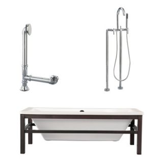 Giagni Tella 67 Tub with Floor Mount Faucet and Lever Handles in