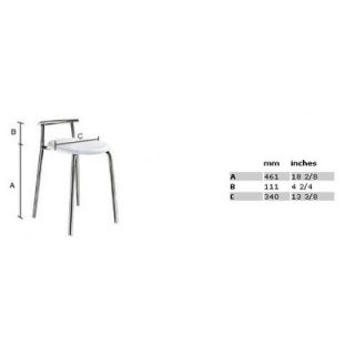 Smedbo Outline 22.75 Shower Chair with Werzalite White