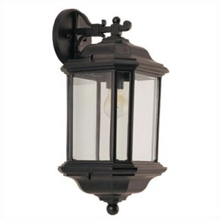 Sea Gull Lighting Kent Outdoor Wall Lantern in Black   84030 12