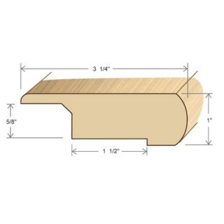 Moldings Online 78 Solid Hardwood Unfinished Pine Stair Nose for 3/8