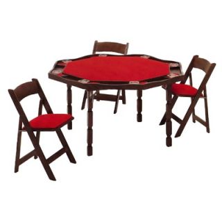  Furniture 57 Maple Period Style Folding Poker Table Set   M 85   X
