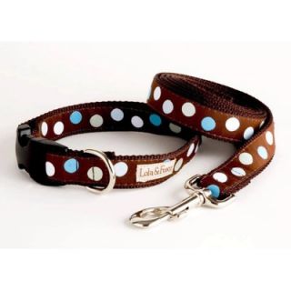 Lola and Foxy Blueberry Truffle Blue/Brown Dog Collar