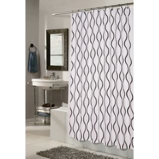 Carnation Home Fashions Geneva 100% Polyester Fabric Shower Curtain