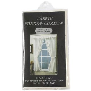 Carnation Home Fashions Bathroom Fabric Window Curtain (Set