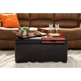  Concepts Designs4Comfort Faux Leather Storage Ottoman   R9 104