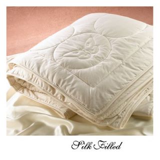 DownTown Company 100% Egyptian Cotton Shell Silk Filled Comforter in
