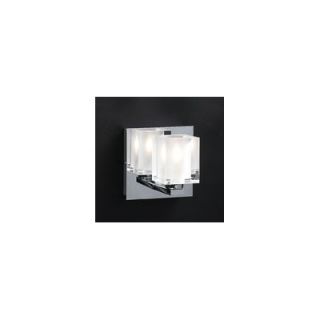 PLC Lighting Glacier Wall Sconce in Polished Chrome   3481 FROST PC