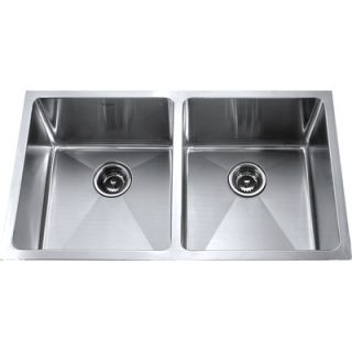 Kraus 33 Double Bowl 50/50 Undermount Kitchen Sink   KHU102 33