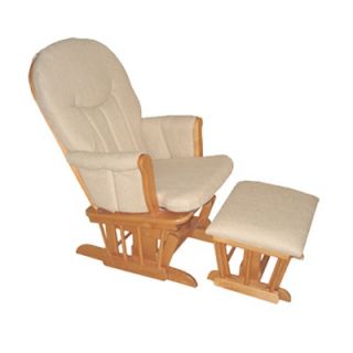 AFG International Furniture Athena Deluxe Glider Chair in Pecan