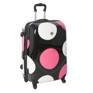 IT Luggage Shiny Large Dots 24 4 Wheeled Upright   31141/24DOT BLK