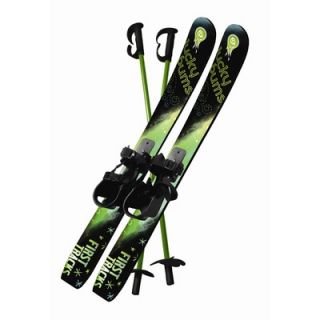 Lucky Bums Kids Beginner Snow Skis and Poles   117GR / 117PK