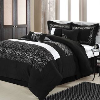 Luxury Home Zebra 8 Piece Comforter Set