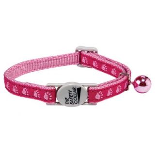 Casual Canine Kitty Two Tone Pawprint Pet Collar
