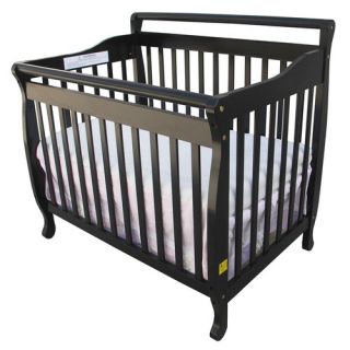 in 1 Portable Convertible Crib in Black