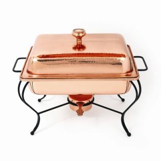 Star Home Copper 4 Qt Rectangle Plated Chafing Dish