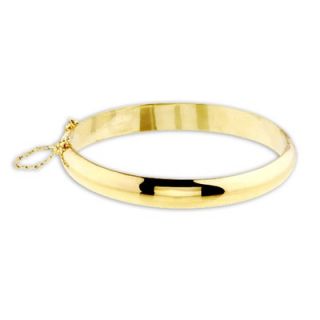 Evalue Jewelry Caribe Gold 14k Gold over Silver Bangle Bracelet