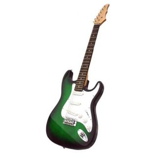 Electric Bass Guitar with Gig Bag and Cable in Transparent Green