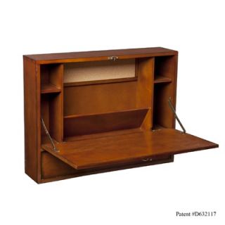 Wildon Home ® Grants Wall Mount Laptop Desk in Brown Mahogany
