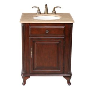 Stufurhome Lucy Classic 27 Bathroom Vanity in Polished Cherry with