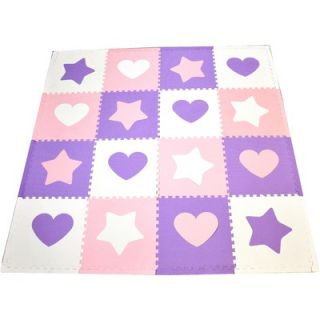 Tadpoles Tadpoles Classic Hearts Playmat Set in Pink / Purple / White