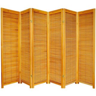 Oriental Furniture Wooden Shutter Room Divider in Honey   SSWSHUTTER