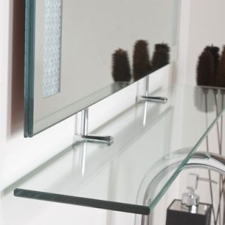 Decor Wonderland Frameless Roxi Mirror with shelf
