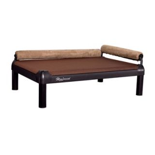 DoggySnooze SnoozeLounge Dog Bed with Long Legs and a Black Anodized