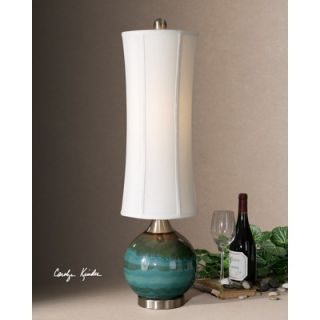 Uttermost Atherton Table Lamp in Glossy Blue and Brushed Aluminium