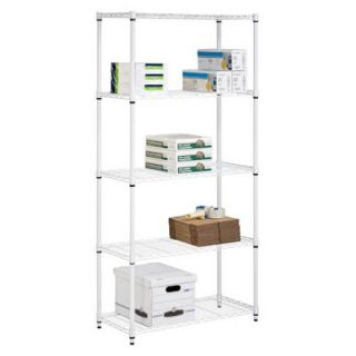 Honey Can Do Five Tier Urban Storage Shelves in White   SHF 01914