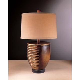 Minka Ambience Table Lamp in Walnut and Coliseum Bronze