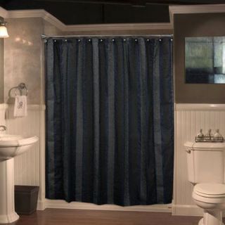 Chooty & Co Blaze Embroidered Vertical Stripe Shower Curtain