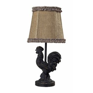 Mini Rooster Table Lamp in Braysford Black