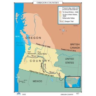 Universal Map U.S. History Wall Maps   Oregon Country