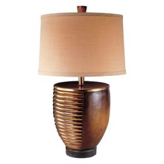 Minka Ambience Table Lamp in Walnut and Coliseum Bronze